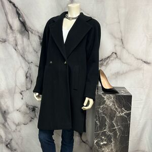 Portrait made in USA black long coat